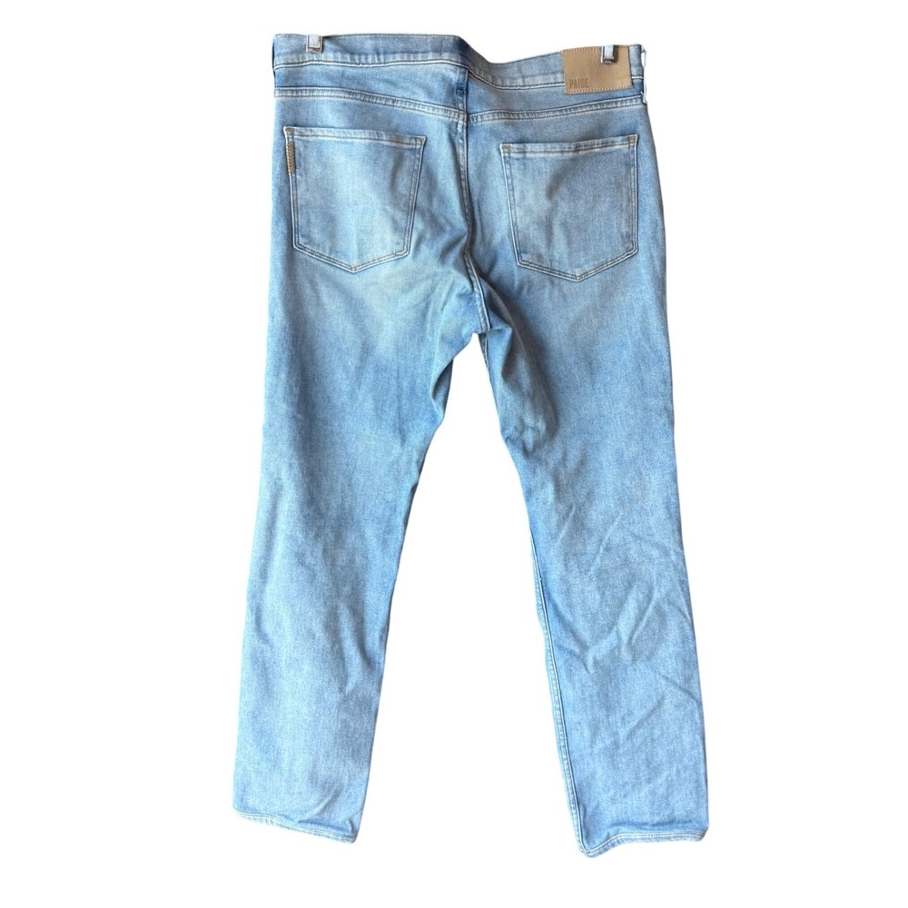 Paige Federal Nielson Jeans Light Wash Straight Leg Stretch Denim Mens Size 32 View 2